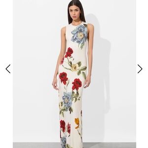 Alice + Olivia White Floral Maxi Dress